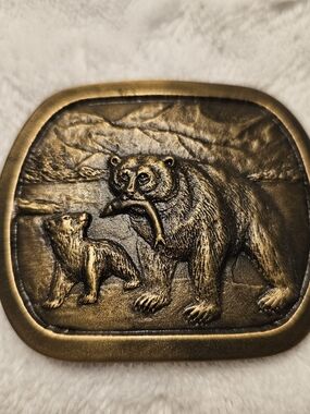 Vintage Indiana Metal Craft Brass Buckle